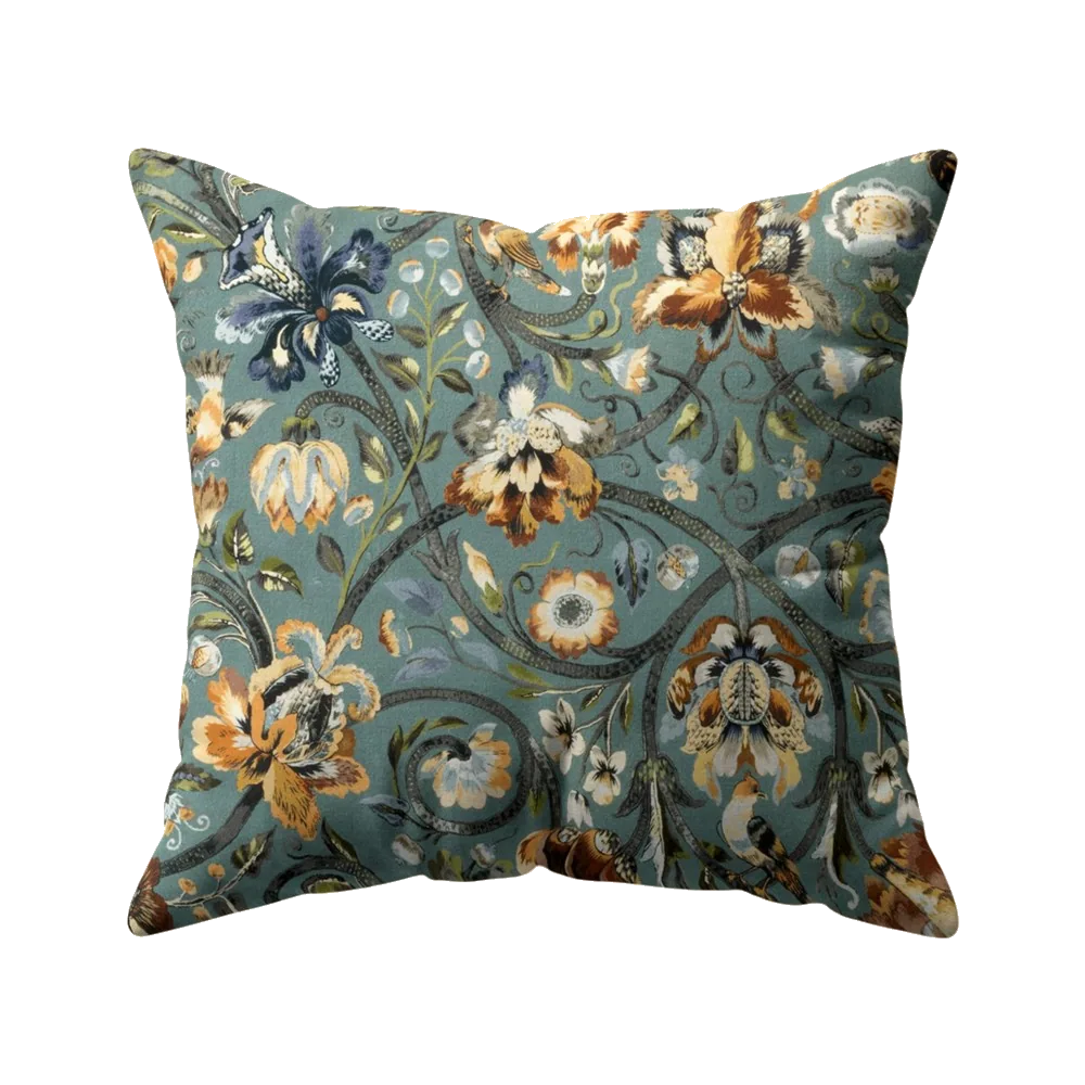 Azure Garden cushion cover