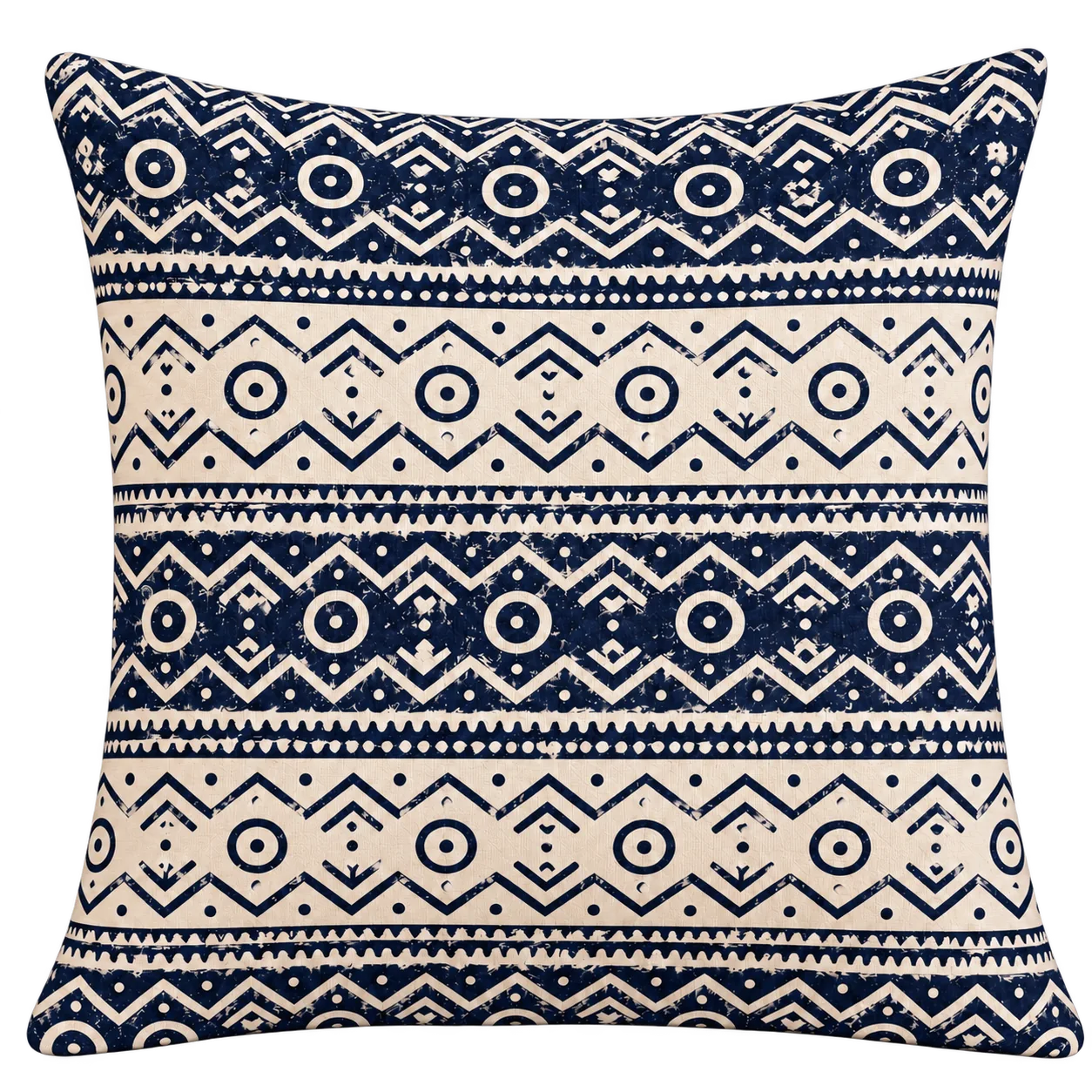 Indigo Tribal Bands cushion cover