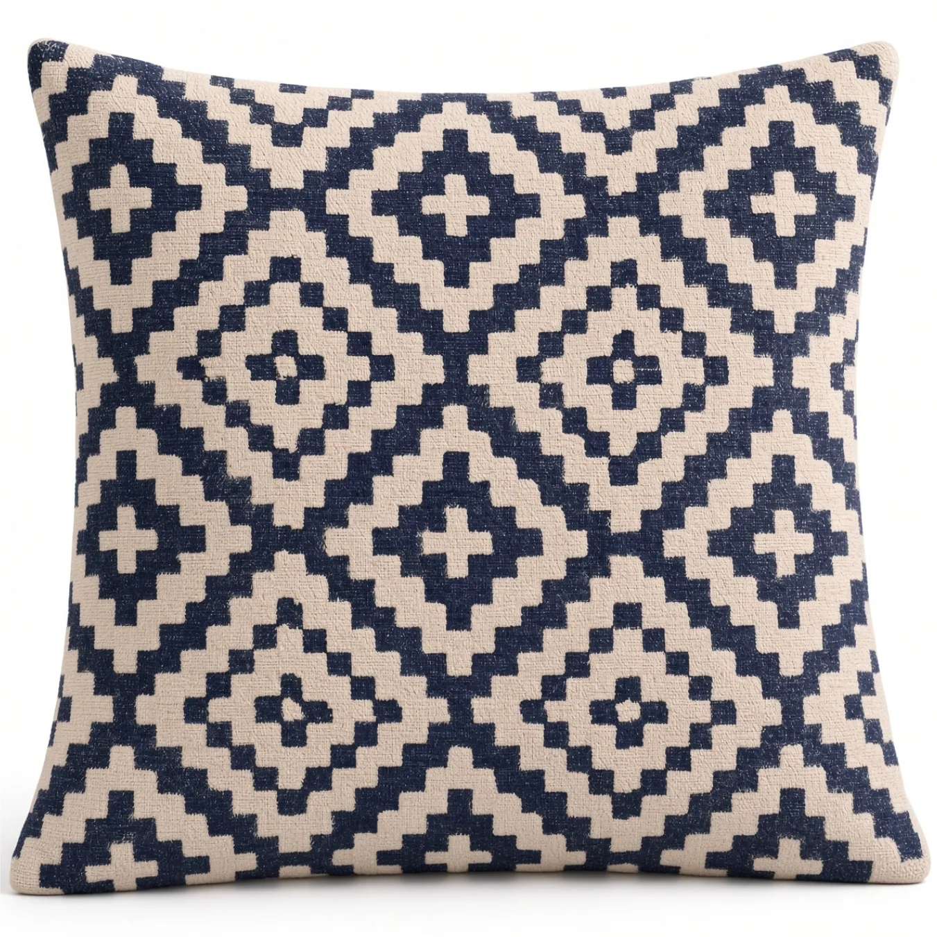 Indigo Ziggurat cushion cover