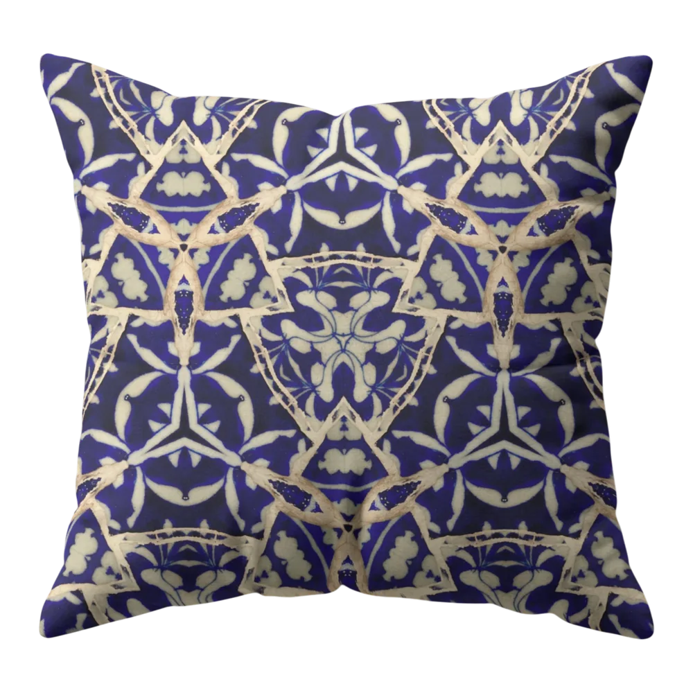 Lapis Lattice cushion cover
