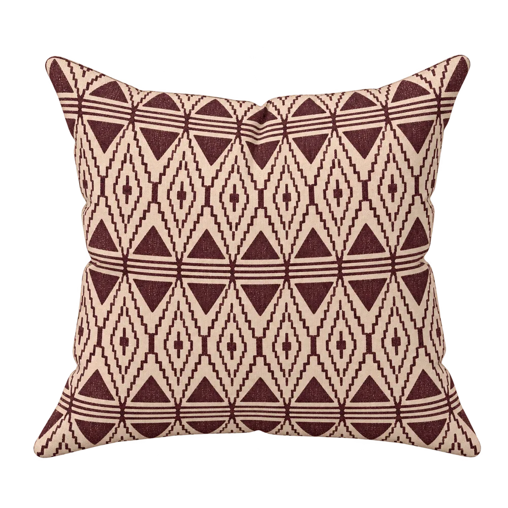 Plum Kilim Diamond cushion cover